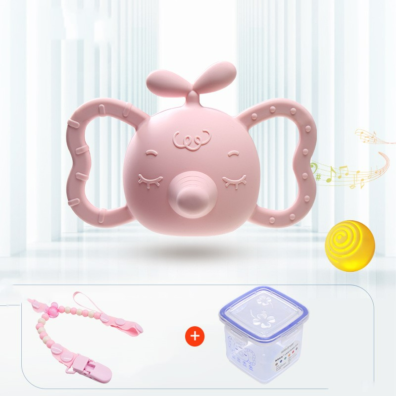 Baby Beißspielzeug aus Silikon im Elefantenmotiv