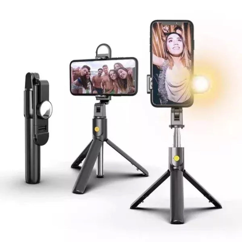 Vielseitiger 6-in-1 Bluetooth-Selfie-Stick mit Stativ