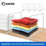 Acrylregaltrenner für eine perfekte Kleiderordnung