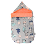 Schlafsack für Babys mit Kapuze – Minky-Decke für Neugeborene