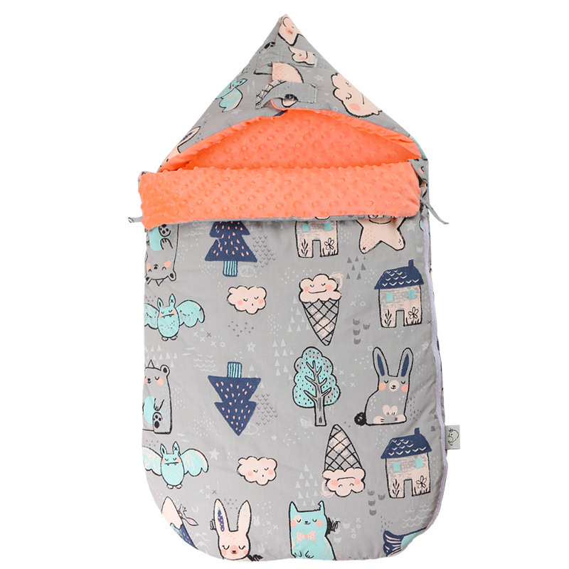 Schlafsack für Babys mit Kapuze – Minky-Decke für Neugeborene