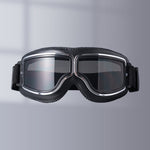 Vintage Motorradschutzbrille mit wechselbaren Gläsern und Komfortpolsterung