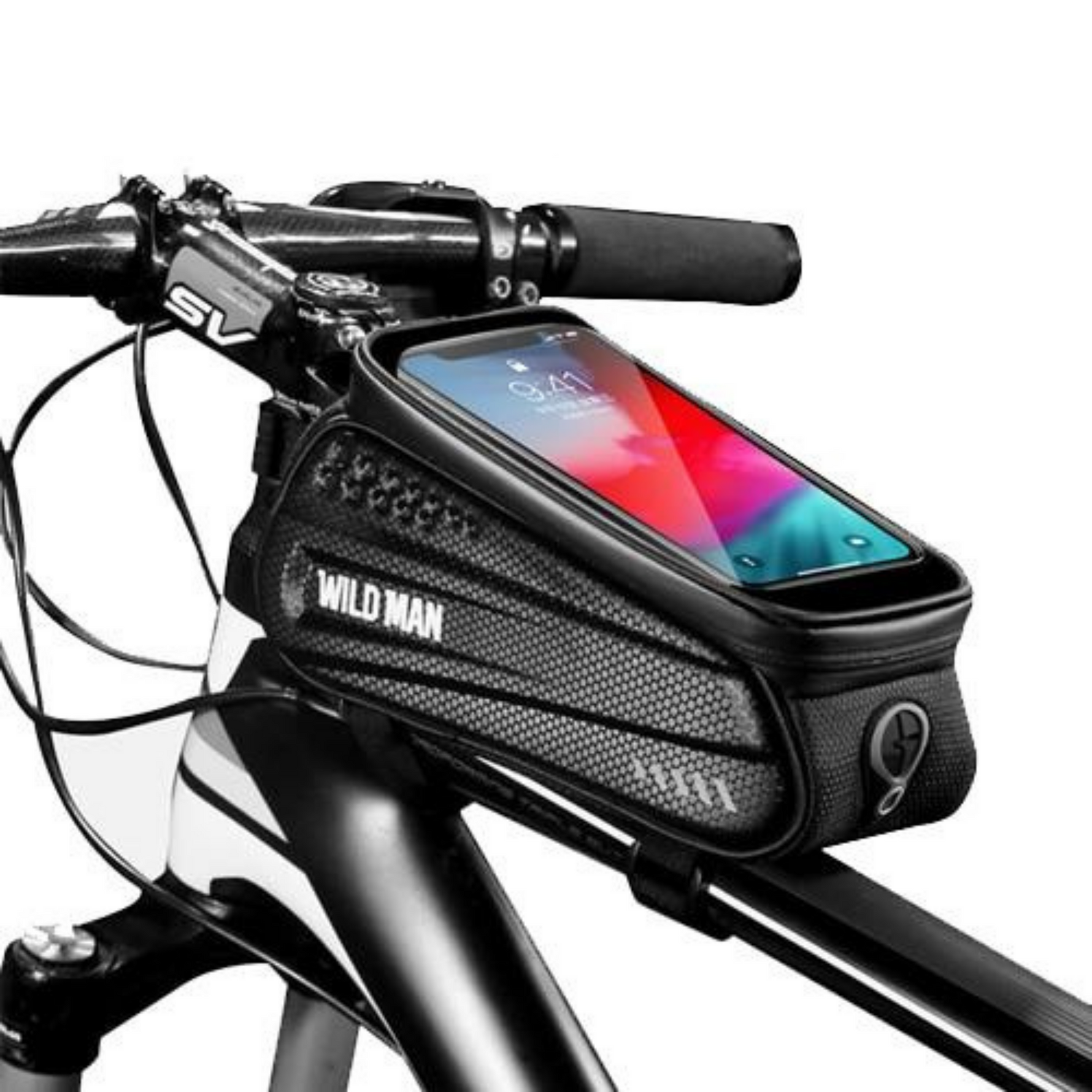 Fahrradrahmen Tasche mit Smartphone-Fenster – Wasserdicht und Robust