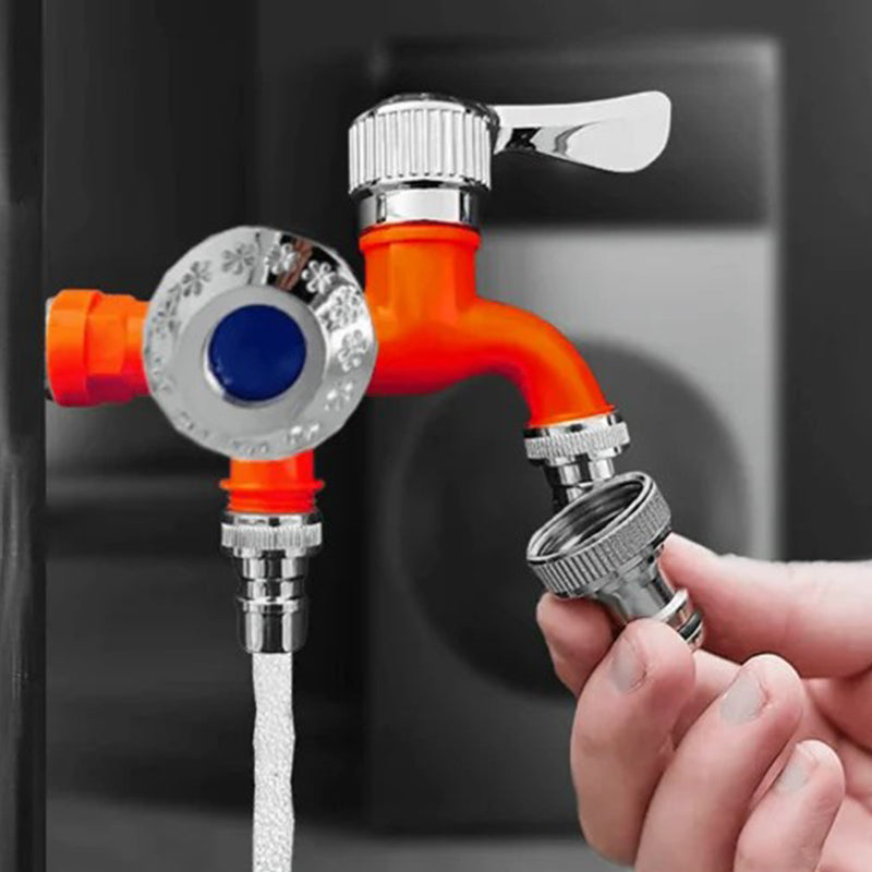 Doppelter Wasserhahn mit zwei Ausgängen