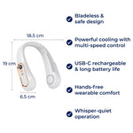 Luftiger Komfort | Tragbarer Nackenventilator mit USB-C