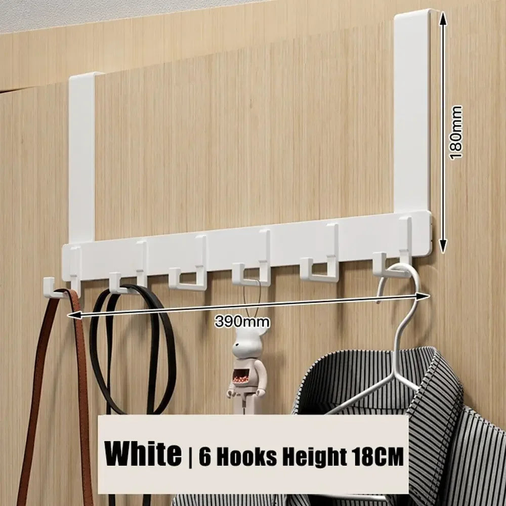 Practical Door Hook Organizer with 6 Aluminum Hooks