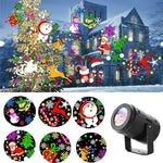 LED Weihnachtsprojektor Schneeflockenlicht – Wasserdichte Außenlampe mit 16 Motiven