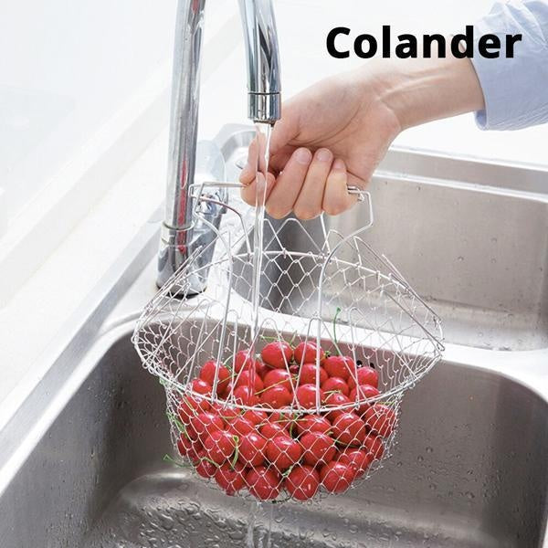 Multifunktionaler Edelstahl-Küchenkorb 12-in-1 | FlexiChef