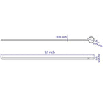 12 Stück Edelstahl Spieße für Grill und BBQ Werkzeuge 30 cm