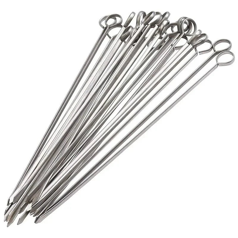 12" Premium Edelstahl Grillspieße für BBQ – 12 Stück Set