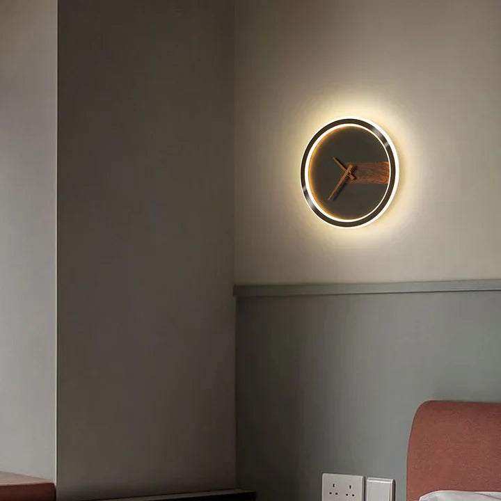 Modern LED Wall Clock – Stylish, Multifunctional Design with Ambient Lighting