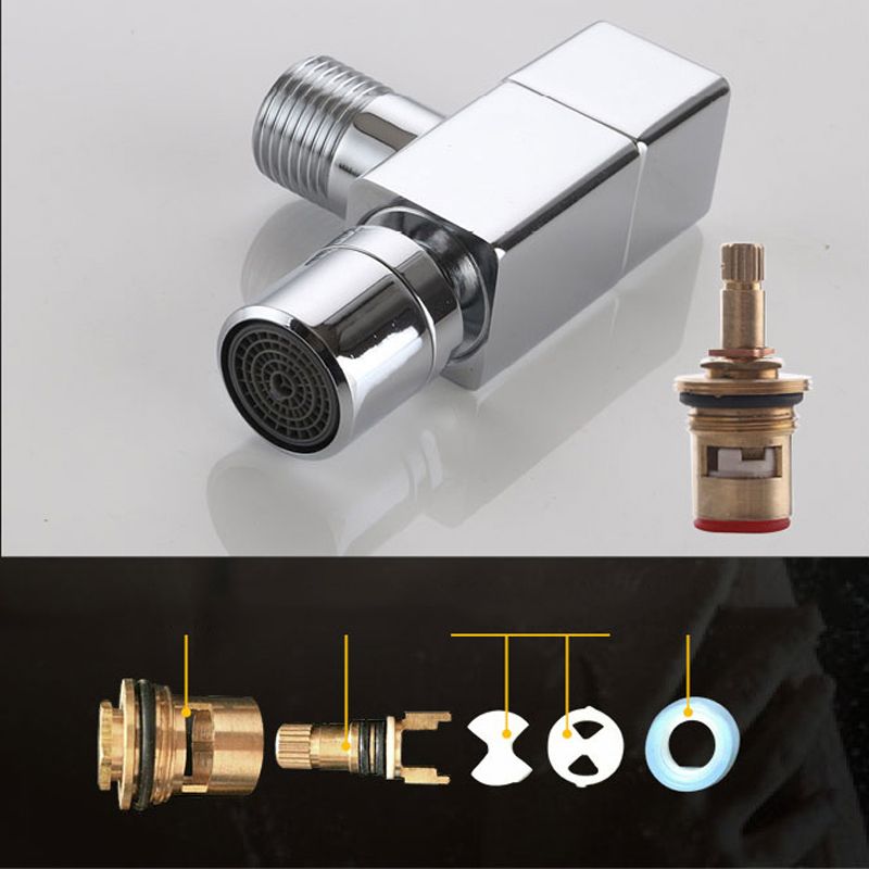 Eleganter Wandhahn mit Knopfgriff aus massivem Messing