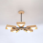 Holz-Sputnik-Lampe für ein modernes Wohnambiente