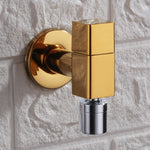 Eleganter Wandhahn mit Knopfgriff aus massivem Messing