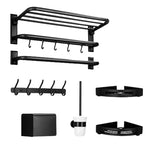 Elegantes Badezimmer-Accessoire-Set in Matt Schwarz