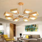 Holz-Sputnik-Lampe für ein modernes Wohnambiente