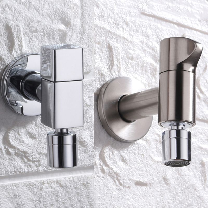 Eleganter Wandhahn mit Knopfgriff aus massivem Messing