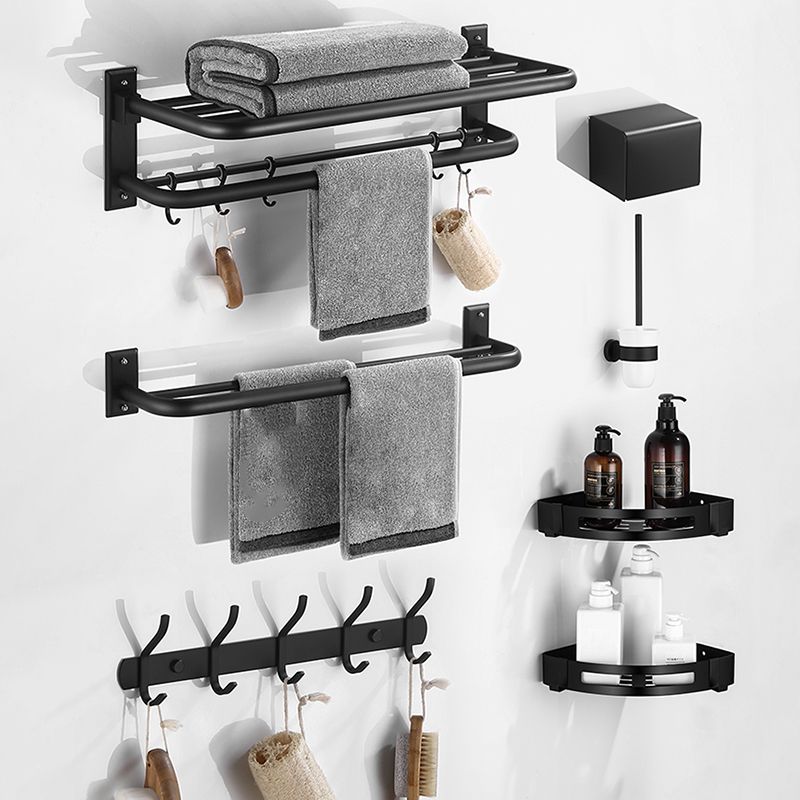 Elegantes Badezimmer-Accessoire-Set in Matt Schwarz