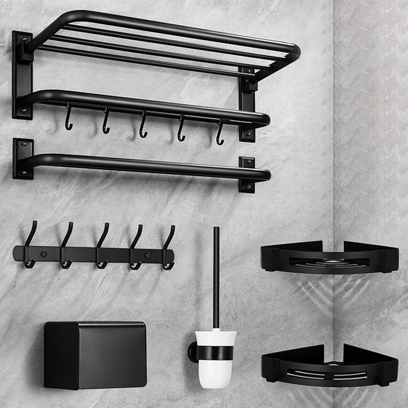 Elegantes Badezimmer-Accessoire-Set in Matt Schwarz