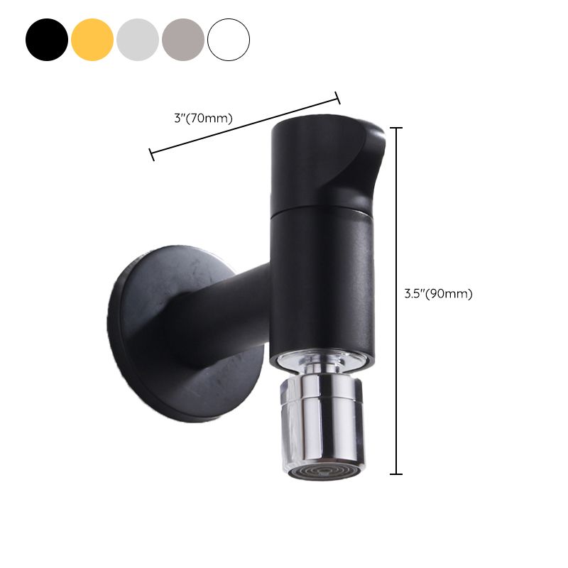 Eleganter Wandhahn mit Knopfgriff aus massivem Messing