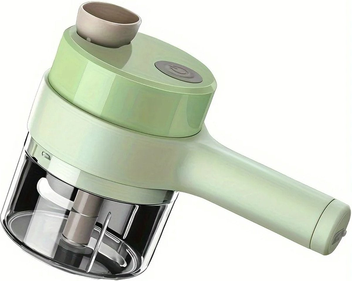 4-in-1 Elektrischer Gemüseschneider – Wiederaufladbar mit Auffangbehälter
