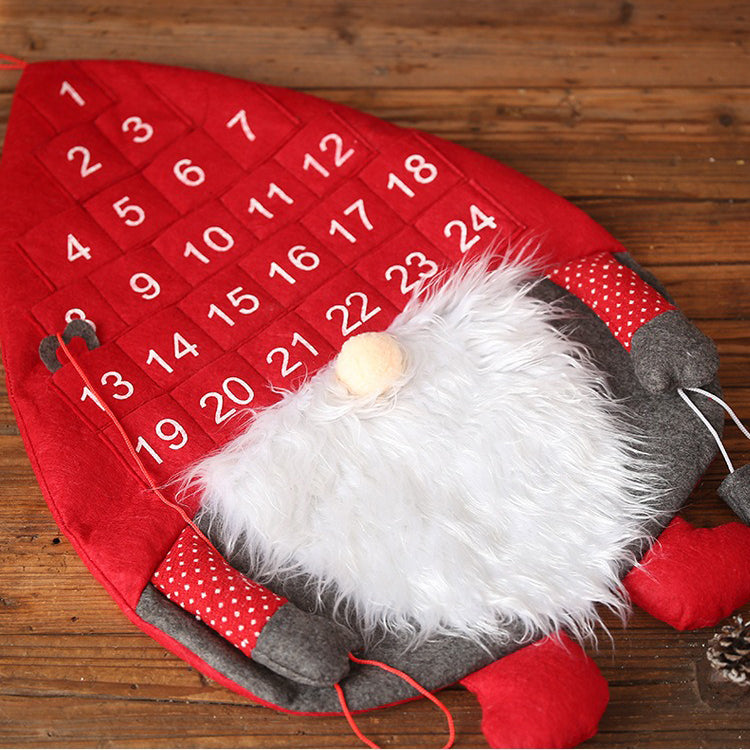 Adventskalender mit Santa-Anhänger – Countdown bis Weihnachten