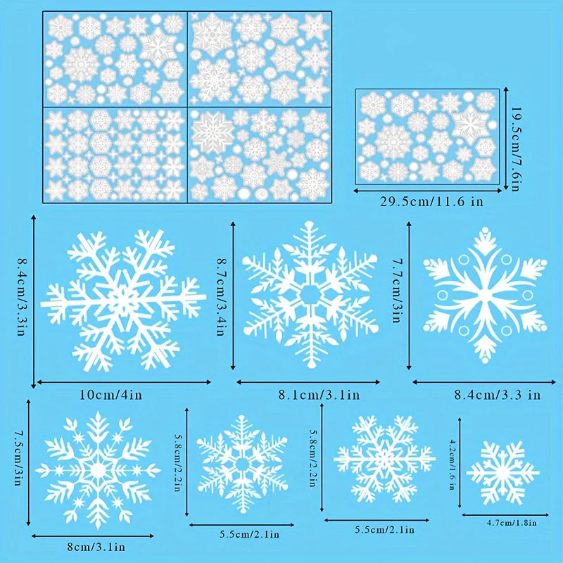 Winter Magic | 137-piece window decoration set with snowflakes