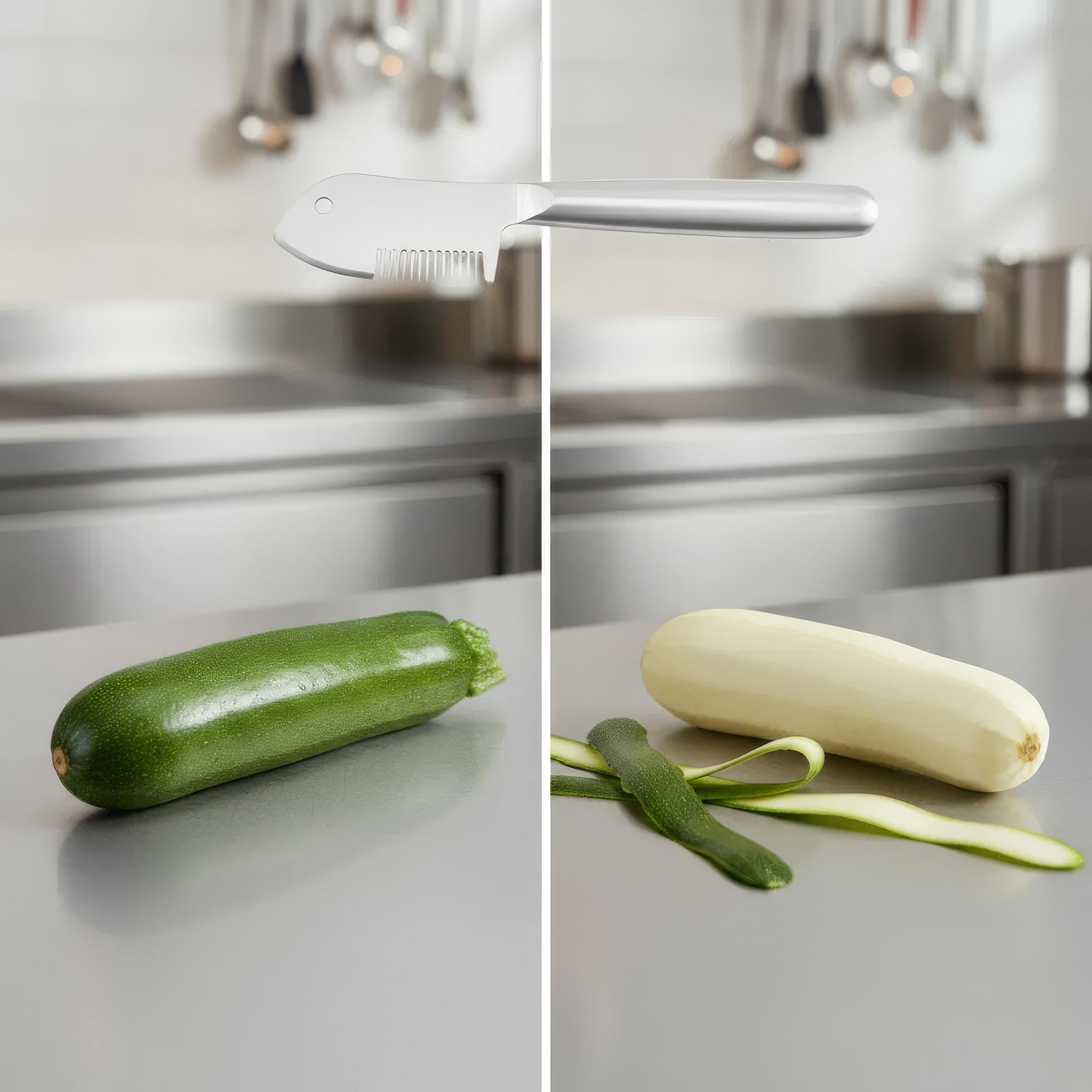 Precise vegetable peeler for perfect julienne strips