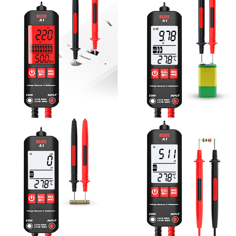 Intelligenter Spannungsdetektor mit LCD-Display und Multimeter-Funktion