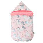 Schlafsack für Babys mit Kapuze – Minky-Decke für Neugeborene