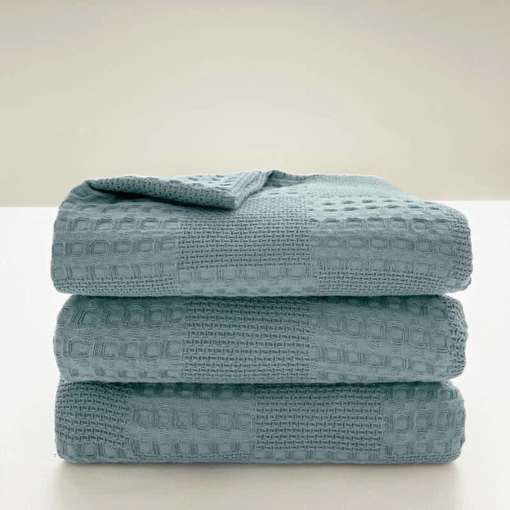 Ecoviva Waffle Blanket | 100% Sustainable Cotton | Stylish & Breathable