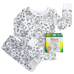 Selbstgestaltbarer Kinderpyjama zum Ausmalen