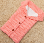 Gefütterter Babyschlafsack mit Kapuze – Weicher Strickstoff