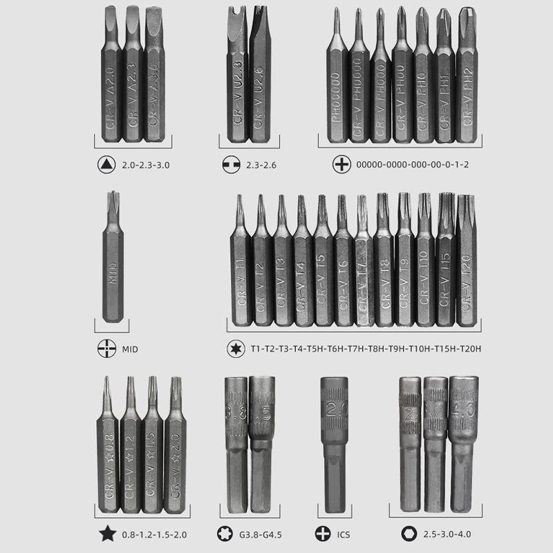 62-teiliges Hochpräzisions-Schraubendreher-Set | TechFix