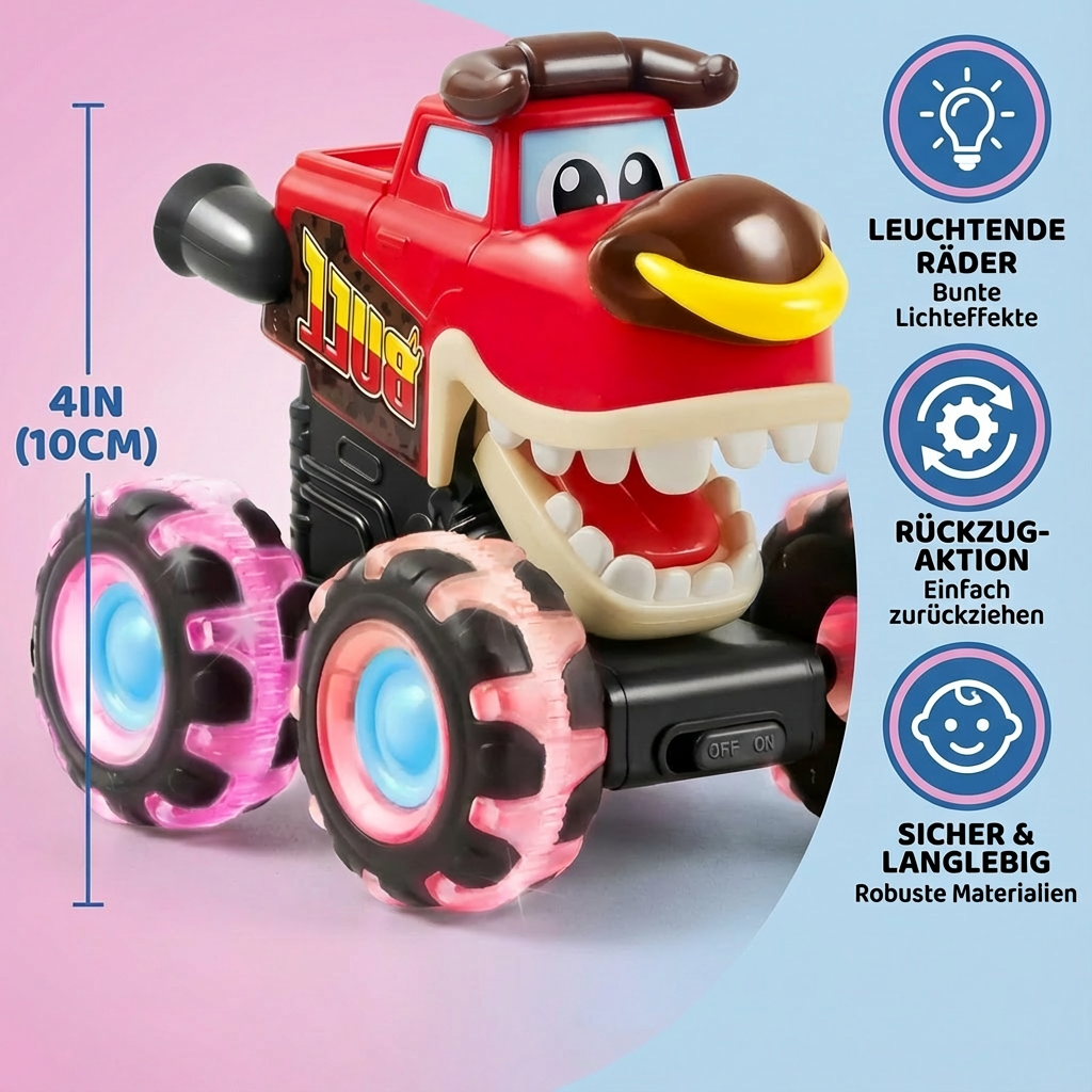 Strahlende Spielzeugmonstertrucks für Kinder