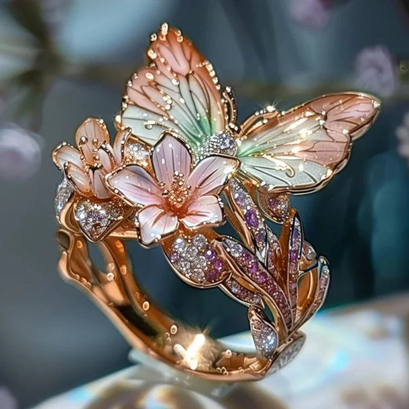 Ring mit Schmetterlingsblüte