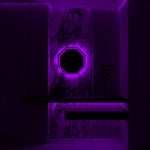 Elegant 3D Mirror with Color-Changing Lighting