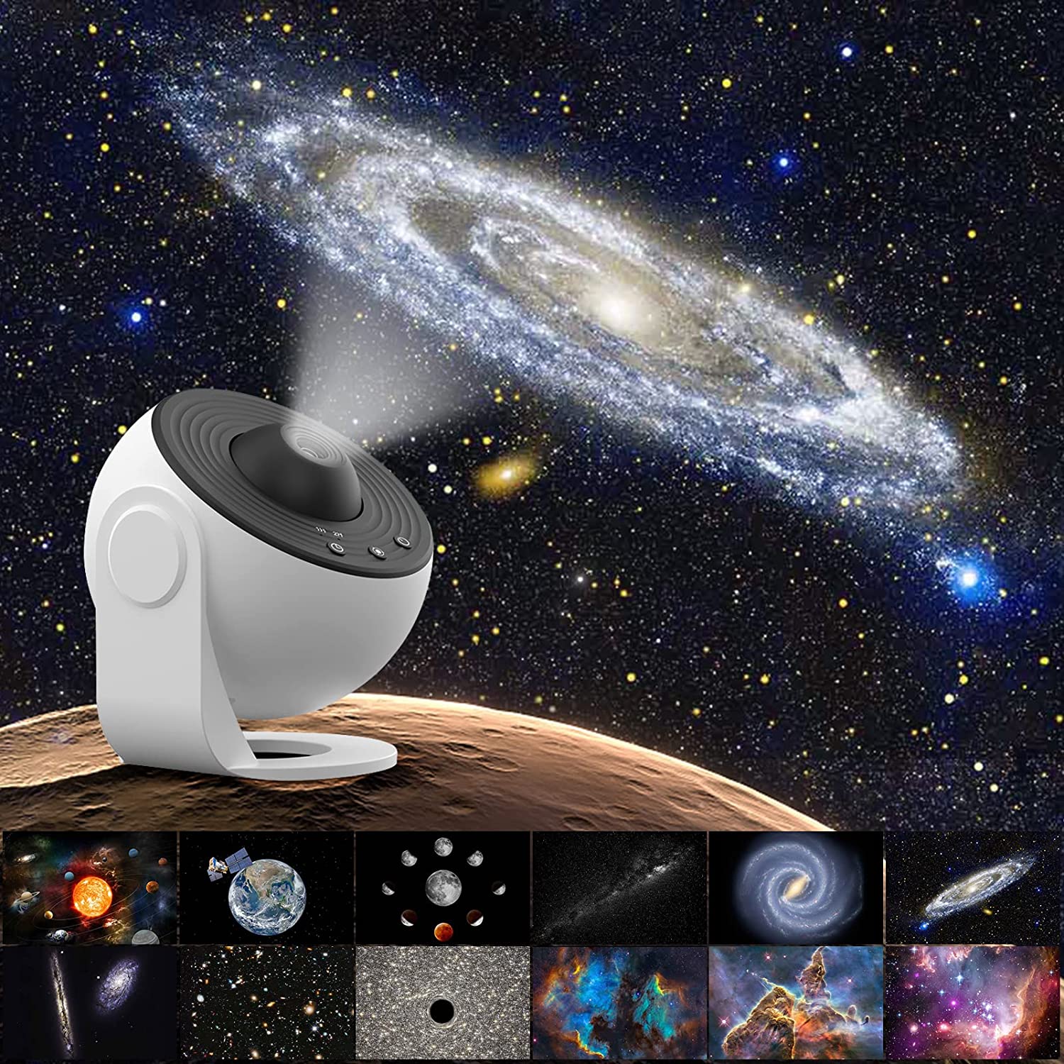 13-in-1 Planetarium Projektor mit 360° Rotationssternenhimmel und HD-Bildern