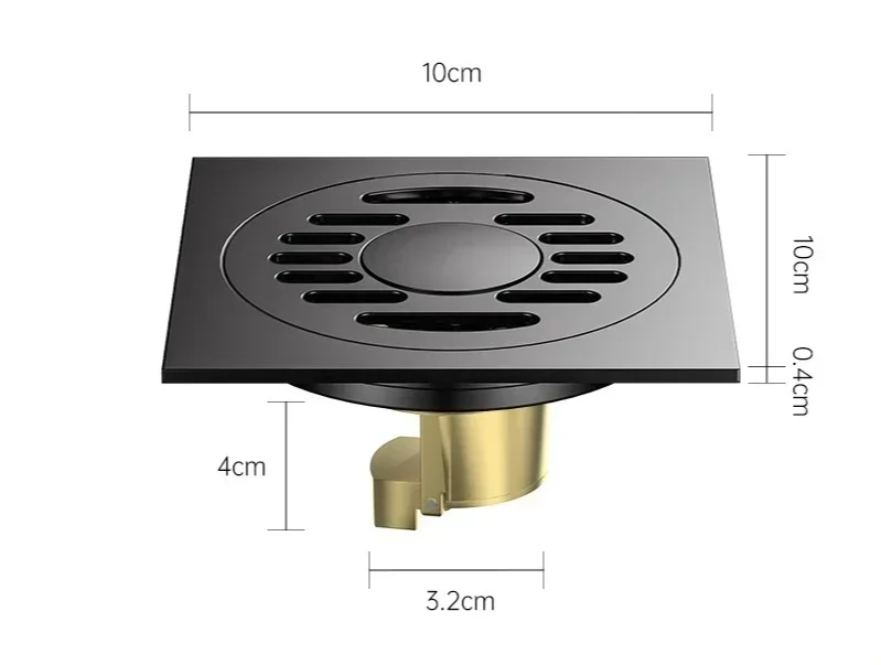 Quadratischer Edelstahl Bodenablauf AquaShield
