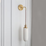Wandleuchte aus Messing mit geriffeltem Glas – Stilvoll und Modern