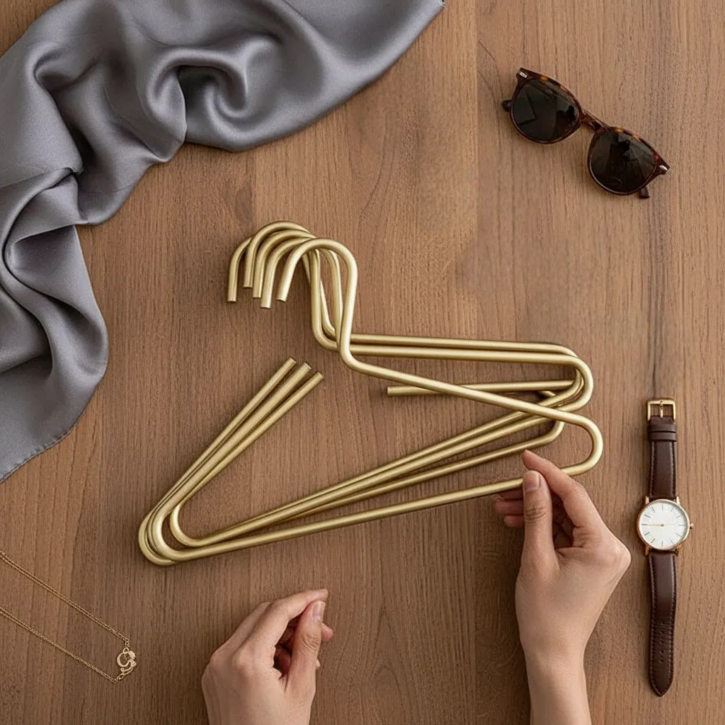 Stylish Metal Clothes Hangers for Elegant Storage (5 pieces)