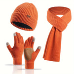 Gemütliches Winterset – Strickmütze, Schal und Handschuhe für Alle