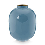 Elegante Metallvase in Blau – 32 cm Höhe