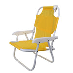Foldable children's beach chair with integrated sunshade