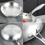 Hochwertige Edelstahl Bratpfanne für gesundes Kochen