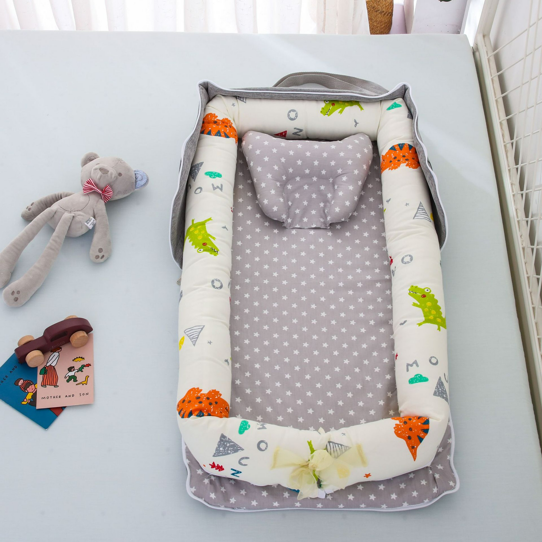 Faltbares Babybett mit Kissen – Tragbares Design für unterwegs
