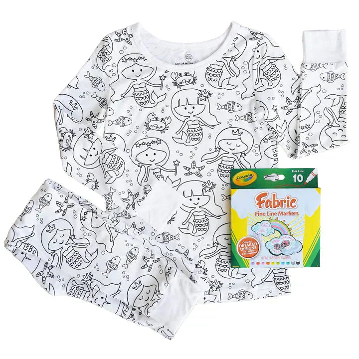 Selbstgestaltbarer Kinderpyjama zum Ausmalen