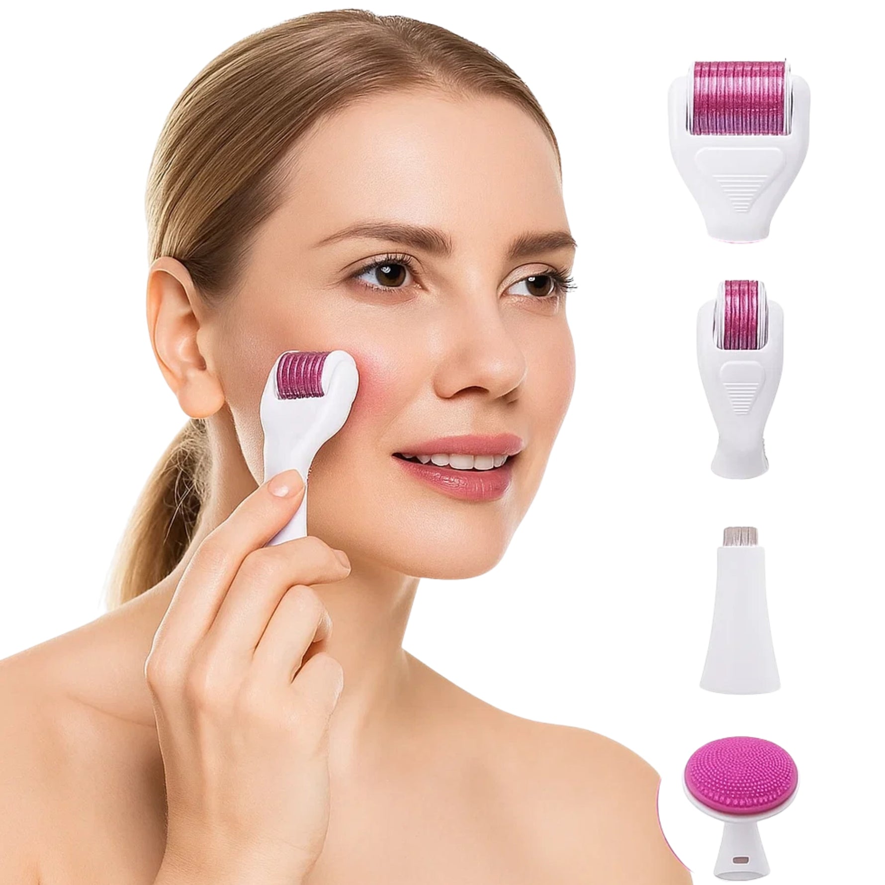 Mikronadel-Roller Set für Hautpflege – Anti-Aging mit Titan-Nadeln