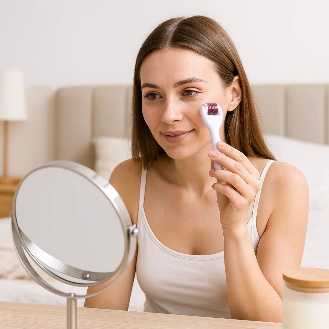 Mikronadel-Roller Set für Hautpflege – Anti-Aging mit Titan-Nadeln
