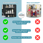 Corner Shelf with Suction Cup – Stylish Storage for Your Bathroom